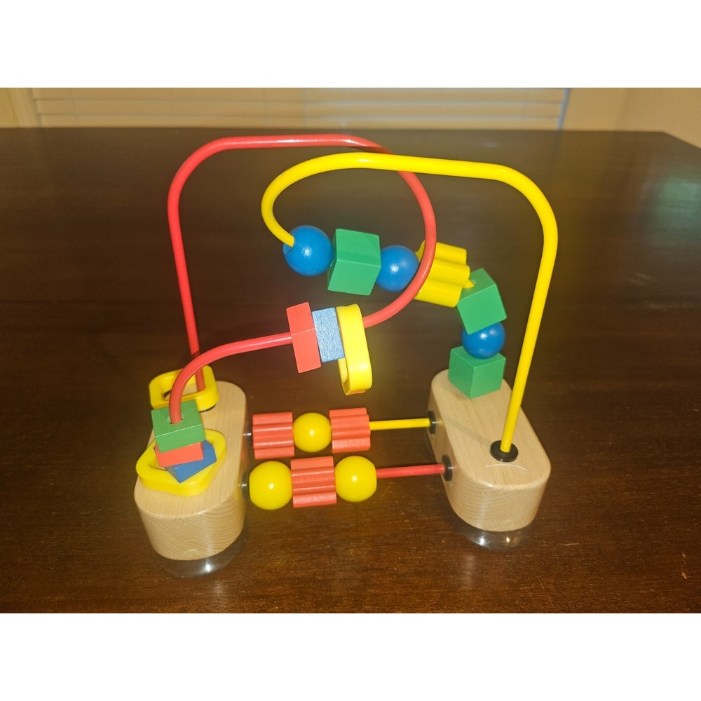 Melissa & Doug- My First Bead Maze Baby/Toddler-Wood Toy-Suction Cup Table Top‎